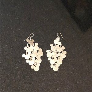 Disney silver dangly Mickey earrings